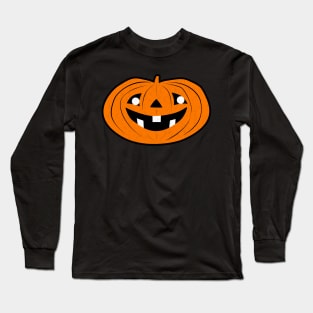 Cleveland Press Vintage Halloween Jack o Lantern Pumpkin Newspaper Print Distressed Long Sleeve T-Shirt